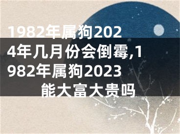 1982年属狗2024年几月份会倒霉,1982年属狗2023能大富大贵吗