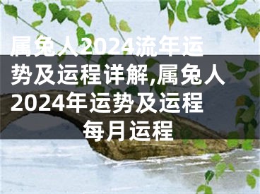 属兔人2024流年运势及运程详解,属兔人2024年运势及运程每月运程