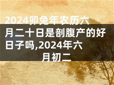 2024卯兔年农历六月二十日是剖腹产的好日子吗,2024年六月初二
