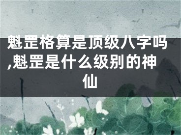 魁罡格算是顶级八字吗,魁罡是什么级别的神仙
