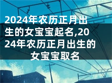 2024年农历正月出生的女宝宝起名,2024年农历正月出生的女宝宝取名