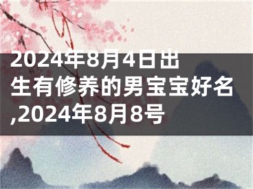 2024年8月4日出生有修养的男宝宝好名,2024年8月8号