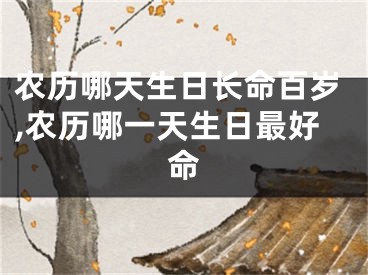 农历哪天生日长命百岁,农历哪一天生日最好命