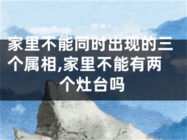 家里不能同时出现的三个属相,家里不能有两个灶台吗