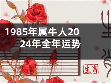 1985年属牛人2024年全年运势