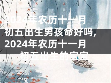 2024年农历十一月初五出生男孩命好吗,2024年农历十一月初五出生的宝宝