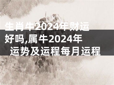 生肖牛2024年财运好吗,属牛2024年运势及运程每月运程