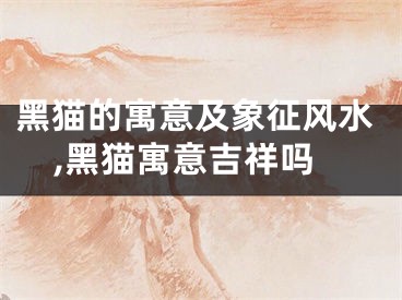 黑猫的寓意及象征风水,黑猫寓意吉祥吗