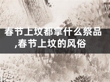 春节上坟都拿什么祭品,春节上坟的风俗