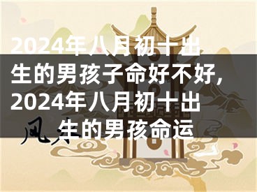 2024年八月初十出生的男孩子命好不好,2024年八月初十出生的男孩命运