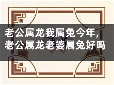 老公属龙我属兔今年,老公属龙老婆属兔好吗