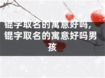 锟字取名的寓意好吗,锟字取名的寓意好吗男孩