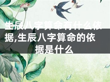 生辰八字算命有什么依据,生辰八字算命的依据是什么