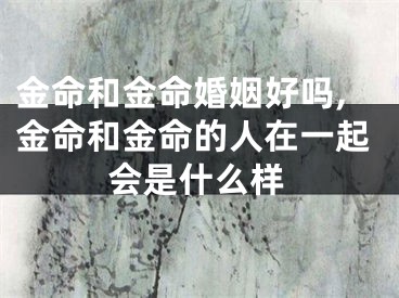金命和金命婚姻好吗,金命和金命的人在一起会是什么样