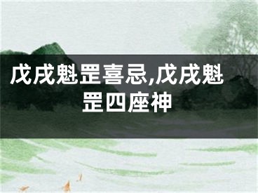 戊戌魁罡喜忌,戊戌魁罡四座神