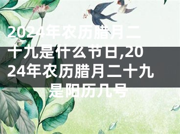 2024年农历腊月二十九是什么节日,2024年农历腊月二十九是阳历几号
