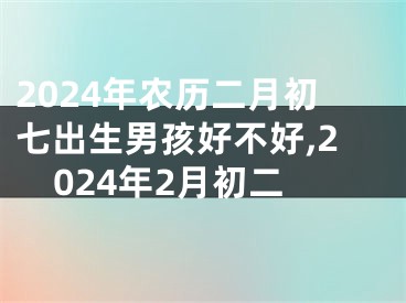 2024年农历二月初七出生男孩好不好,2024年2月初二