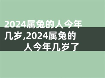 2024属兔的人今年几岁,2024属兔的人今年几岁了