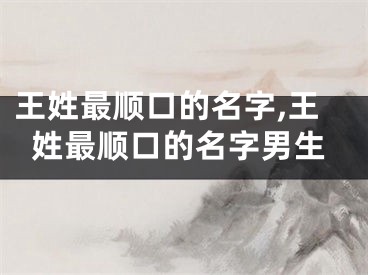 王姓最顺口的名字,王姓最顺口的名字男生