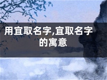 用宜取名字,宜取名字的寓意