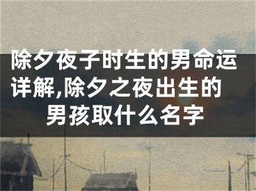 除夕夜子时生的男命运详解,除夕之夜出生的男孩取什么名字