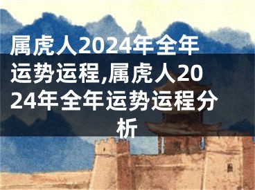 属虎人2024年全年运势运程,属虎人2024年全年运势运程分析