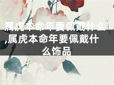 属虎本命年要佩戴什么,属虎本命年要佩戴什么饰品