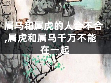 属马和属虎的人合不合,属虎和属马千万不能在一起