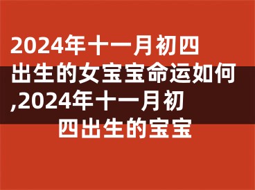 2024年十一月初四出生的女宝宝命运如何,2024年十一月初四出生的宝宝
