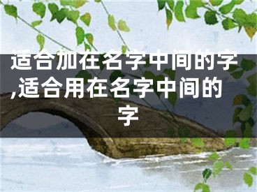 适合加在名字中间的字,适合用在名字中间的字