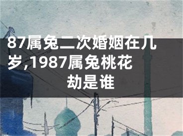 87属兔二次婚姻在几岁,1987属兔桃花劫是谁