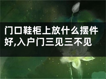 门口鞋柜上放什么摆件好,入户门三见三不见