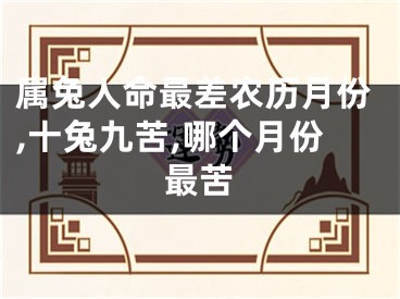 属兔人命最差农历月份,十兔九苦,哪个月份最苦