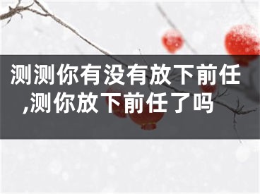 测测你有没有放下前任,测你放下前任了吗