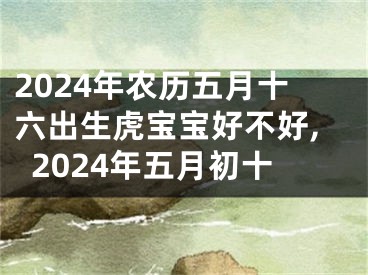 2024年农历五月十六出生虎宝宝好不好,2024年五月初十