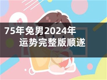 75年兔男2024年运势完整版顺遂