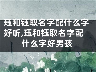 珏和钰取名字配什么字好听,珏和钰取名字配什么字好男孩