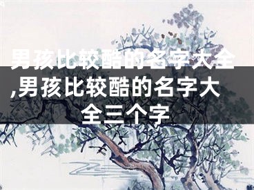 男孩比较酷的名字大全,男孩比较酷的名字大全三个字