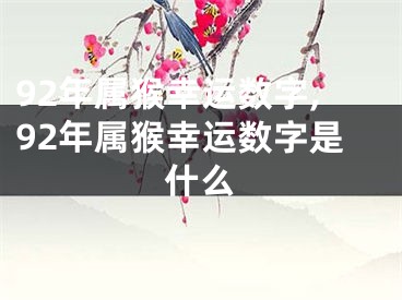 92年属猴幸运数字,92年属猴幸运数字是什么