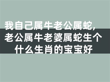 我自己属牛老公属蛇,老公属牛老婆属蛇生个什么生肖的宝宝好