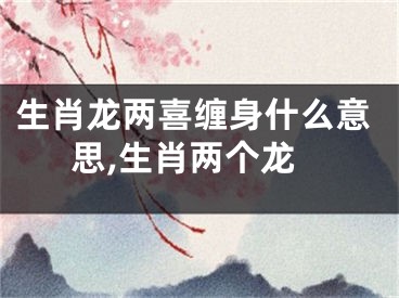生肖龙两喜缠身什么意思,生肖两个龙