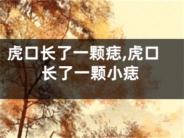 虎口长了一颗痣,虎口长了一颗小痣