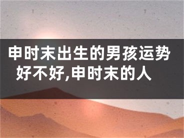 申时末出生的男孩运势好不好,申时末的人