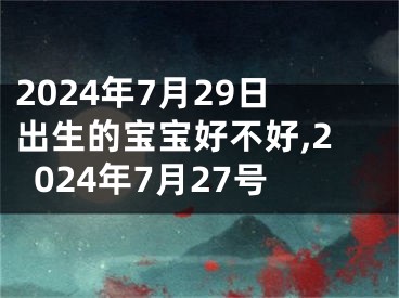 2024年7月29日出生的宝宝好不好,2024年7月27号