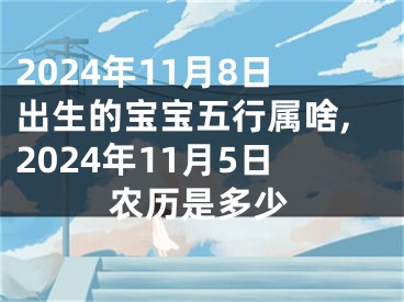 2024年11月8日出生的宝宝五行属啥,2024年11月5日农历是多少