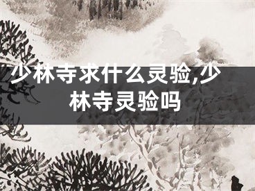 少林寺求什么灵验,少林寺灵验吗