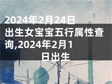 2024年2月24日出生女宝宝五行属性查询,2024年2月1日出生