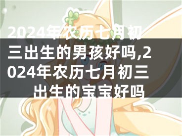2024年农历七月初三出生的男孩好吗,2024年农历七月初三出生的宝宝好吗