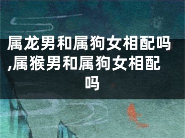 属龙男和属狗女相配吗,属猴男和属狗女相配吗