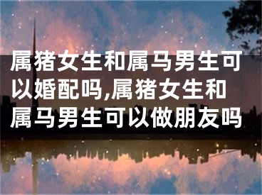 属猪女生和属马男生可以婚配吗,属猪女生和属马男生可以做朋友吗
